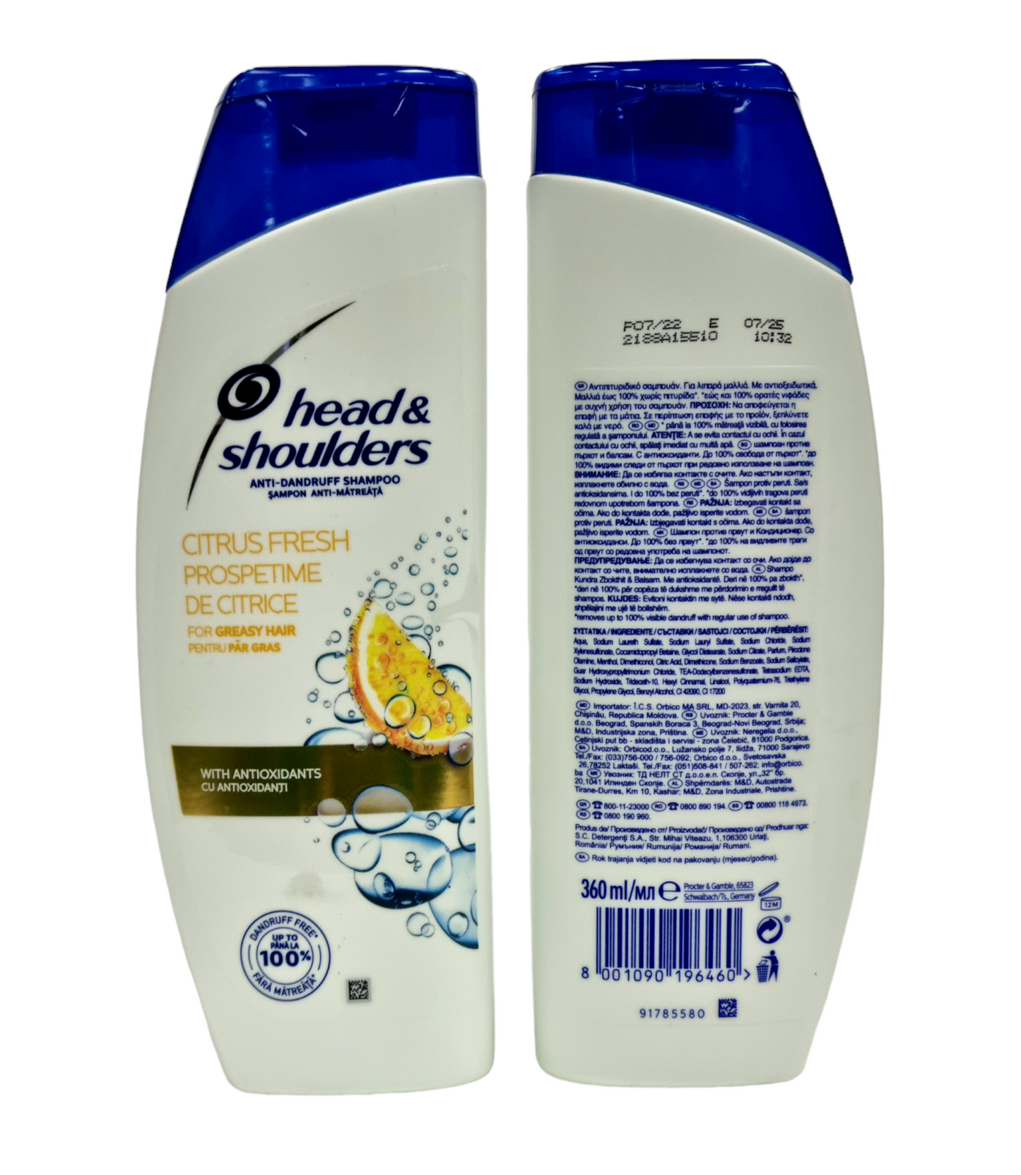 Head & Shoulders Citrus Fresh Shampoo 360ml