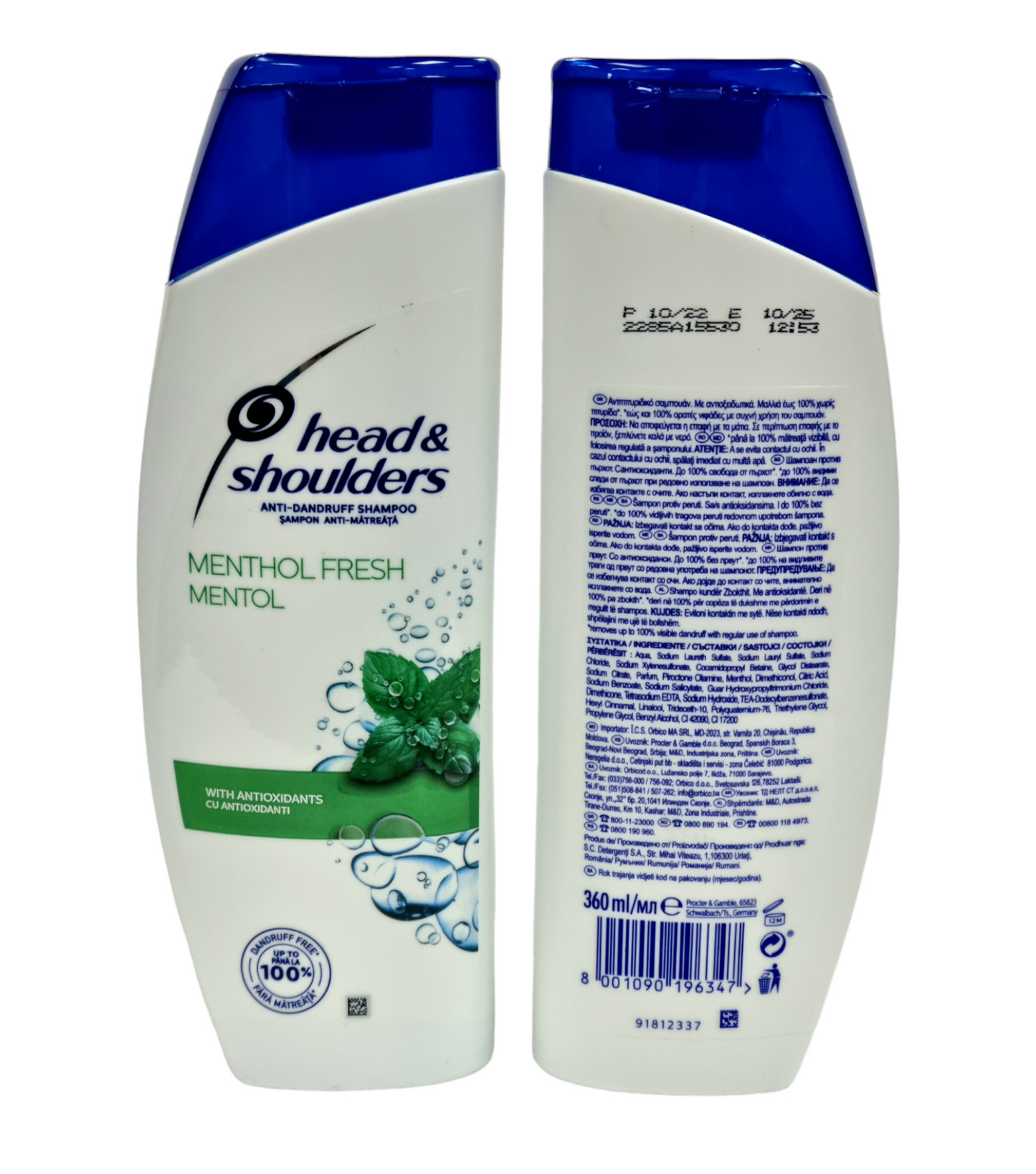 Head & Shoulders Menthol Fresh Shampoo 360ml