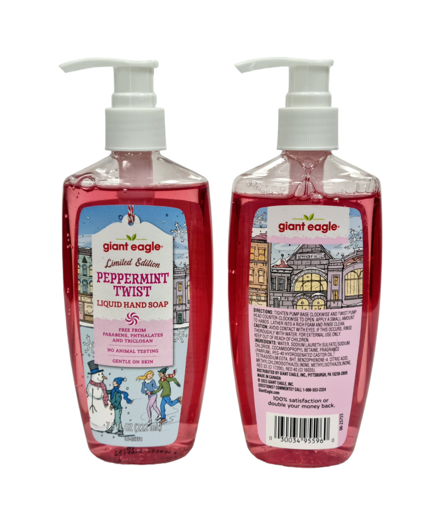 Giant Eagle Peppermint Twist Liquid Hand Soap Limited Edition 222ml