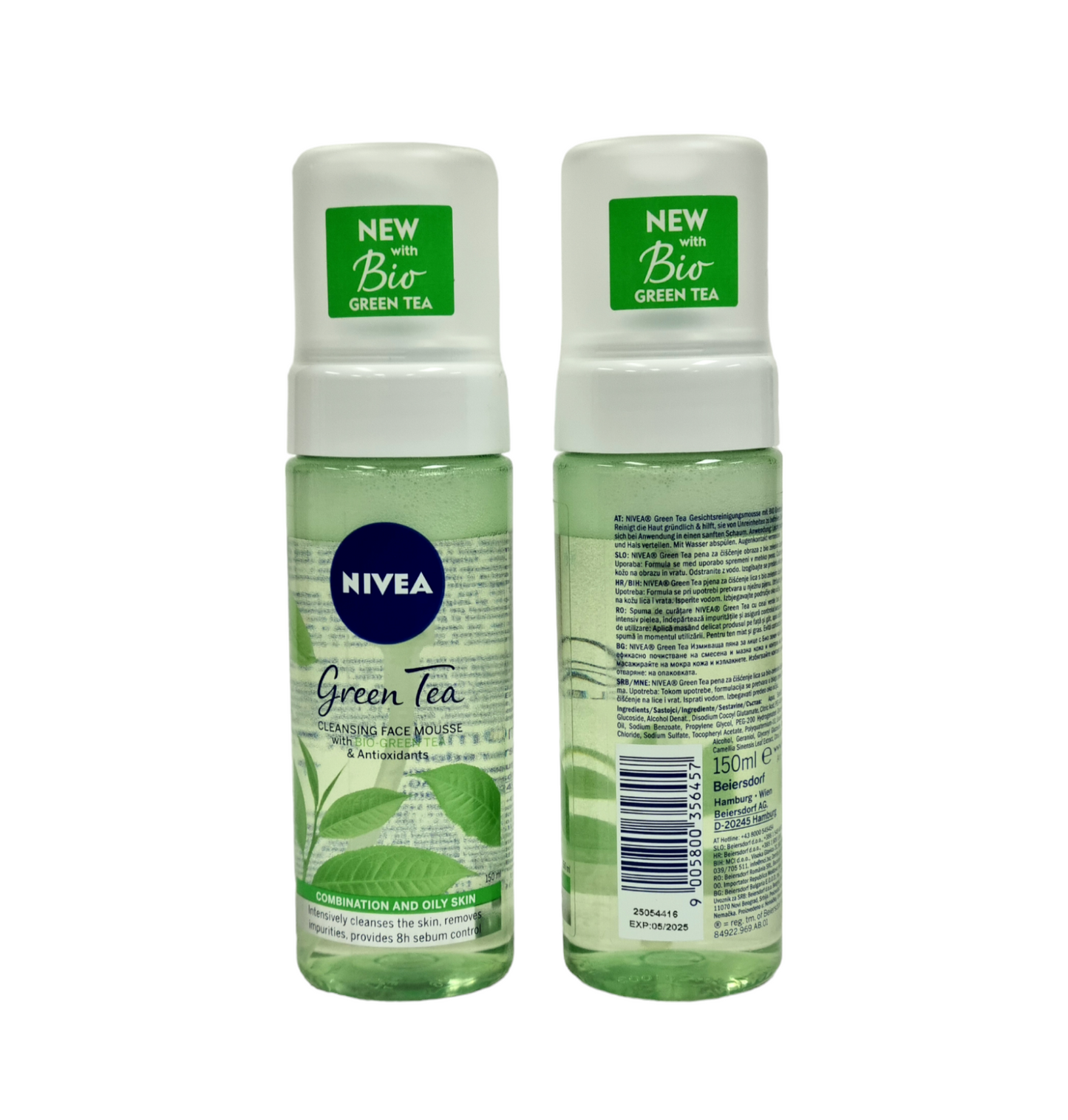 Nivea Cleansing Face Wash Mousse Green Tea 150ml