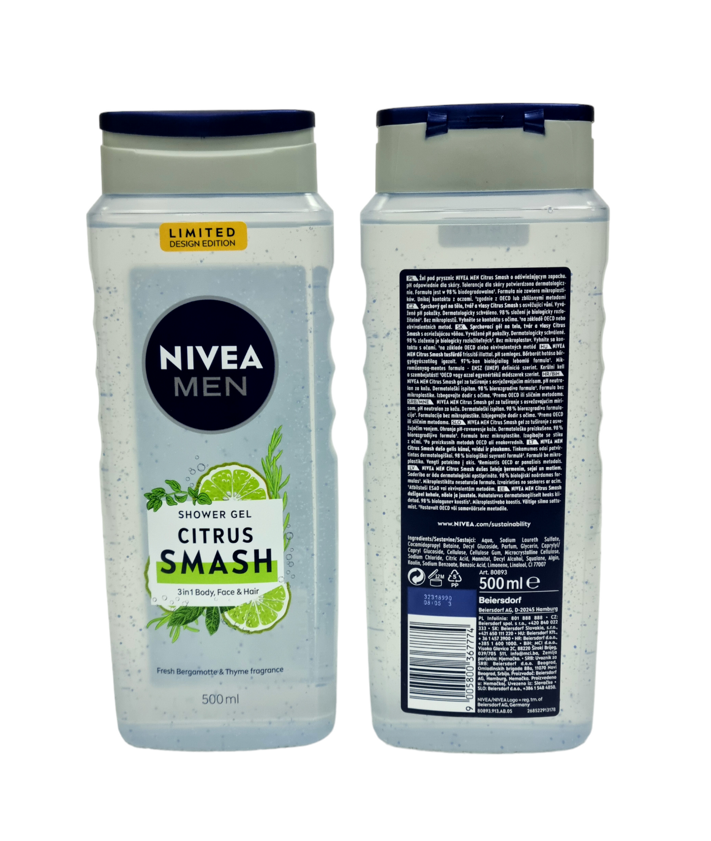 Nivea Men Shower Gel 3 IN 1 Citrus Smash 500ml