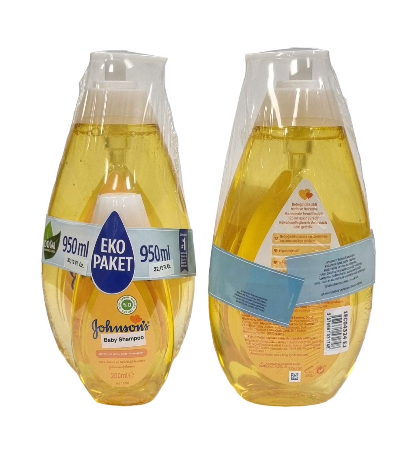 Johnson's Baby Shampoo Bonus Pack 750ml+200ml