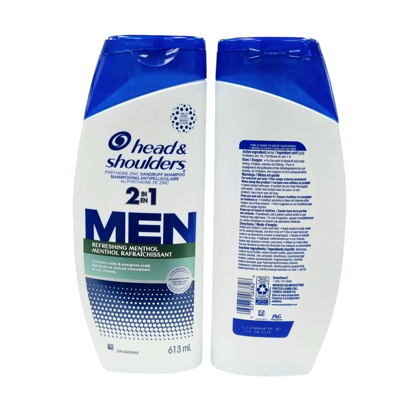Head & Shoulders 2in1 Shampoo & Conditioner Refreshing Menthol 613ml