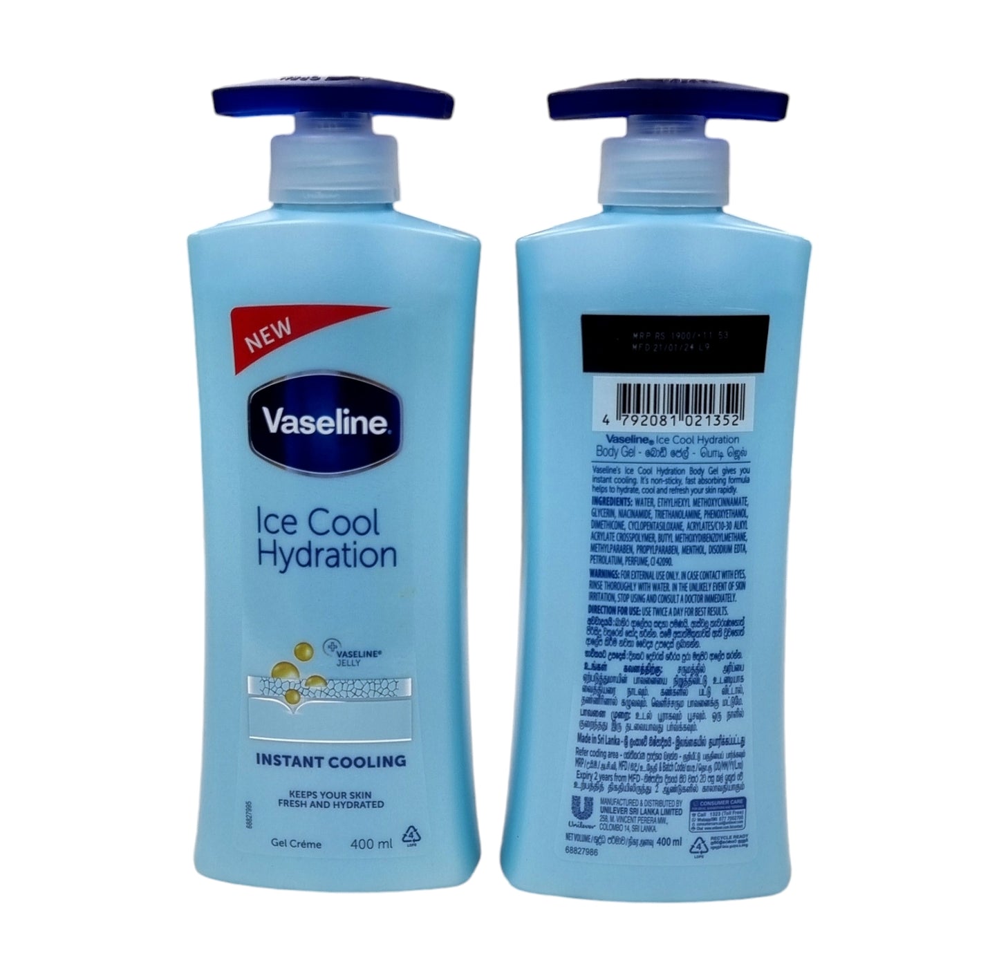 Vaseline Ice Cool Hydration Body Lotion 400ml
