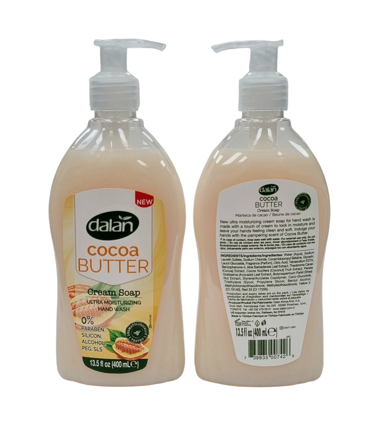 Dalan Hand Wash Cocoa Butter 13.5 fl oz(400ml)