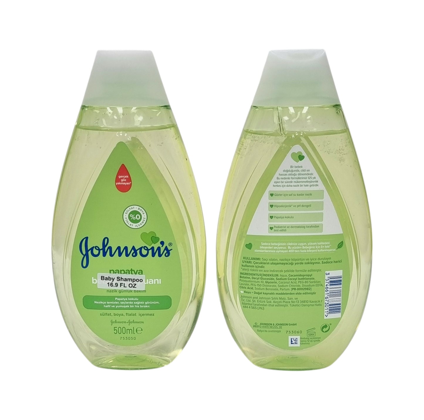 Johnson's Baby Shampoo Papatya 500ml