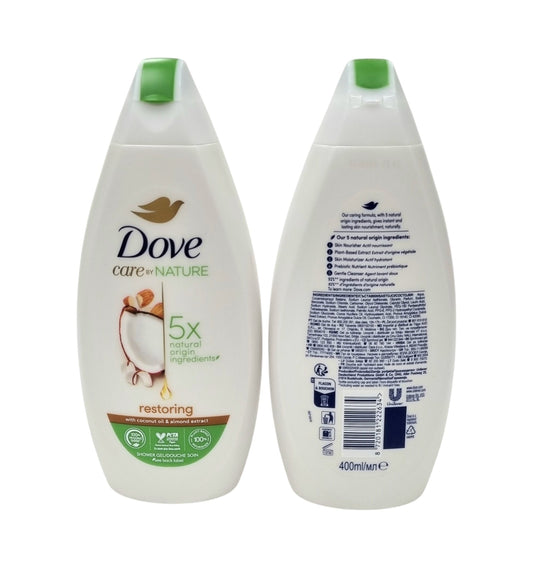 Dove Body Wash Restoring Almond & Coconut Oil 400ml