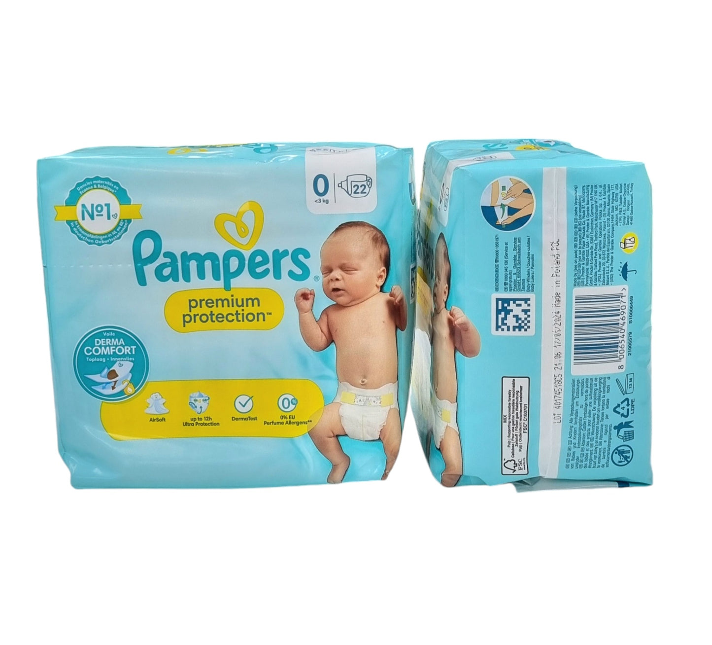 Pampers Premium Protection Size 0-22CT