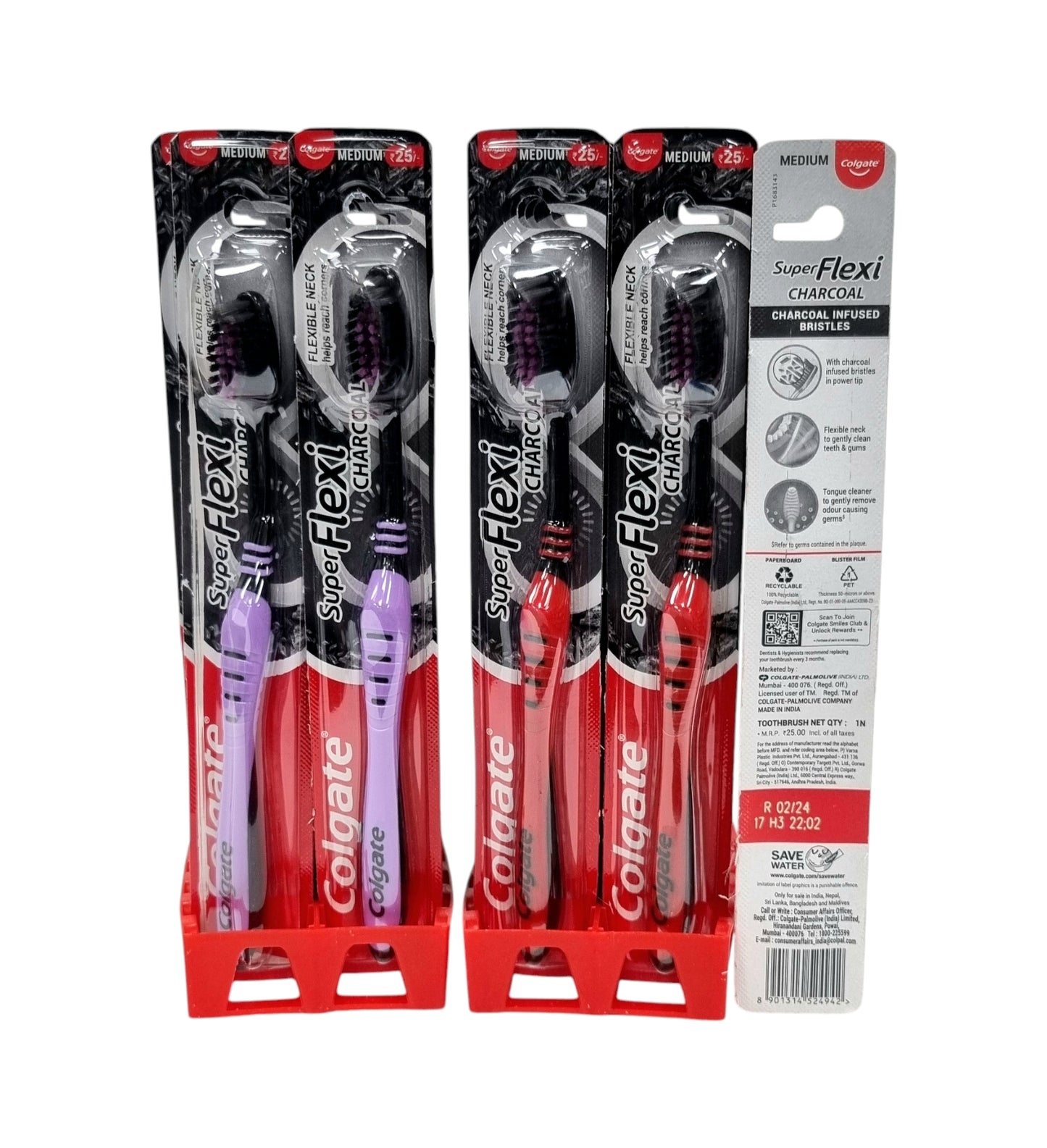 Colgate Super Flexi Charcoal Toothbrush Single