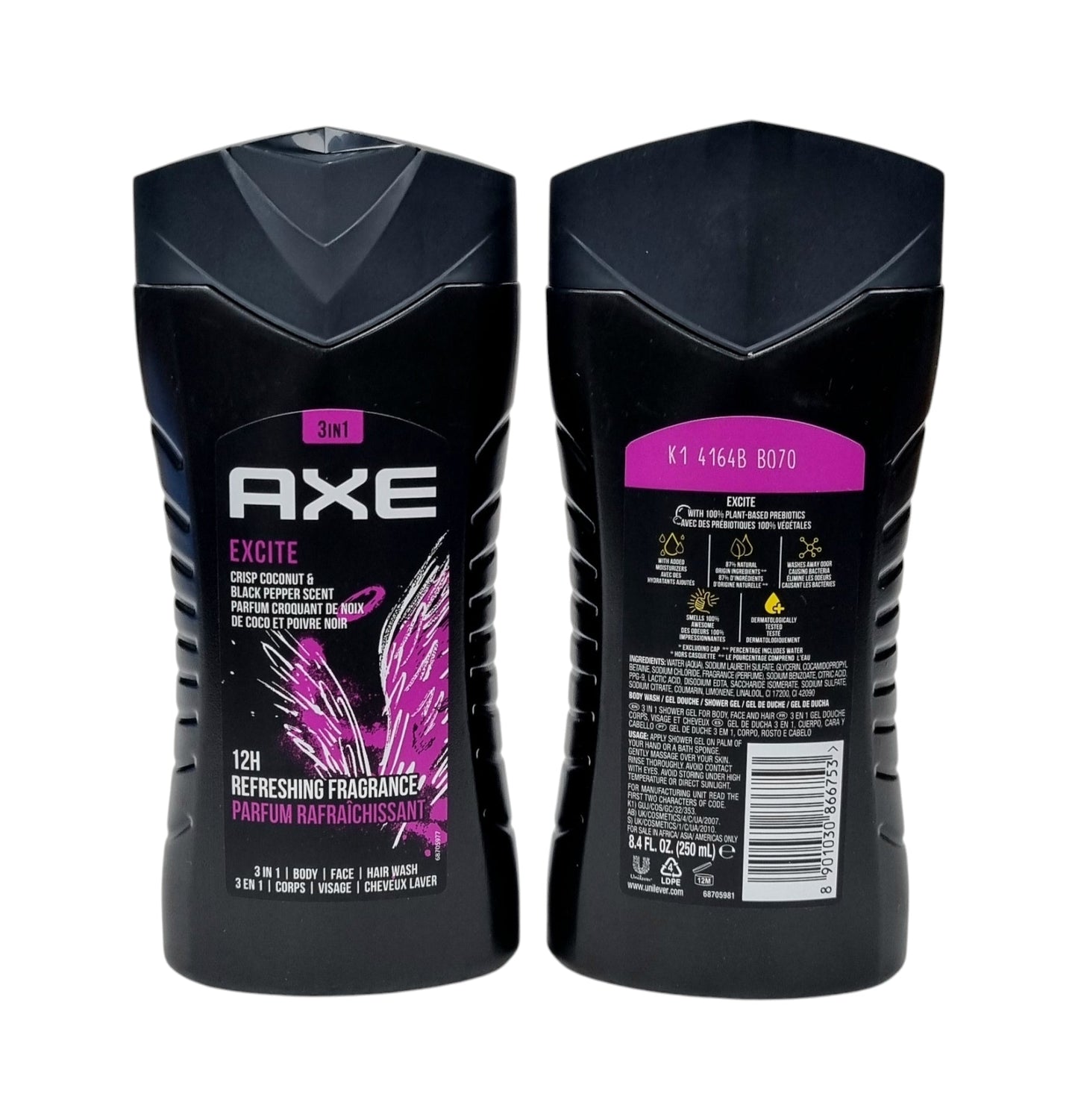 AXE Shower Gel Excite 3 in 1 250ml