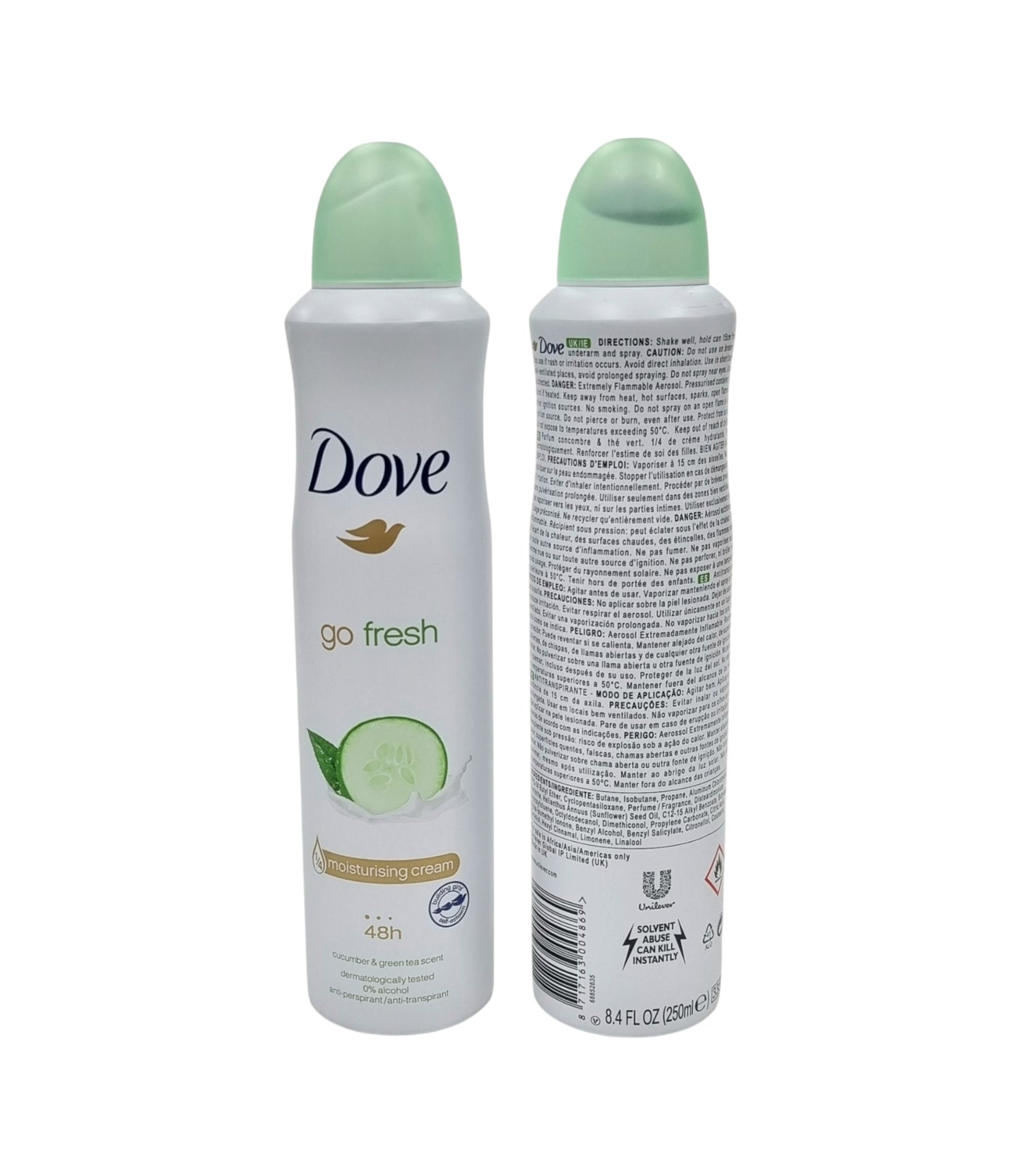 Dove Body Spray Cucumber & Green Tea 250ml