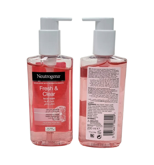 Neutrogena Fresh & Clear Facial WashPink Grapefruit 200ml