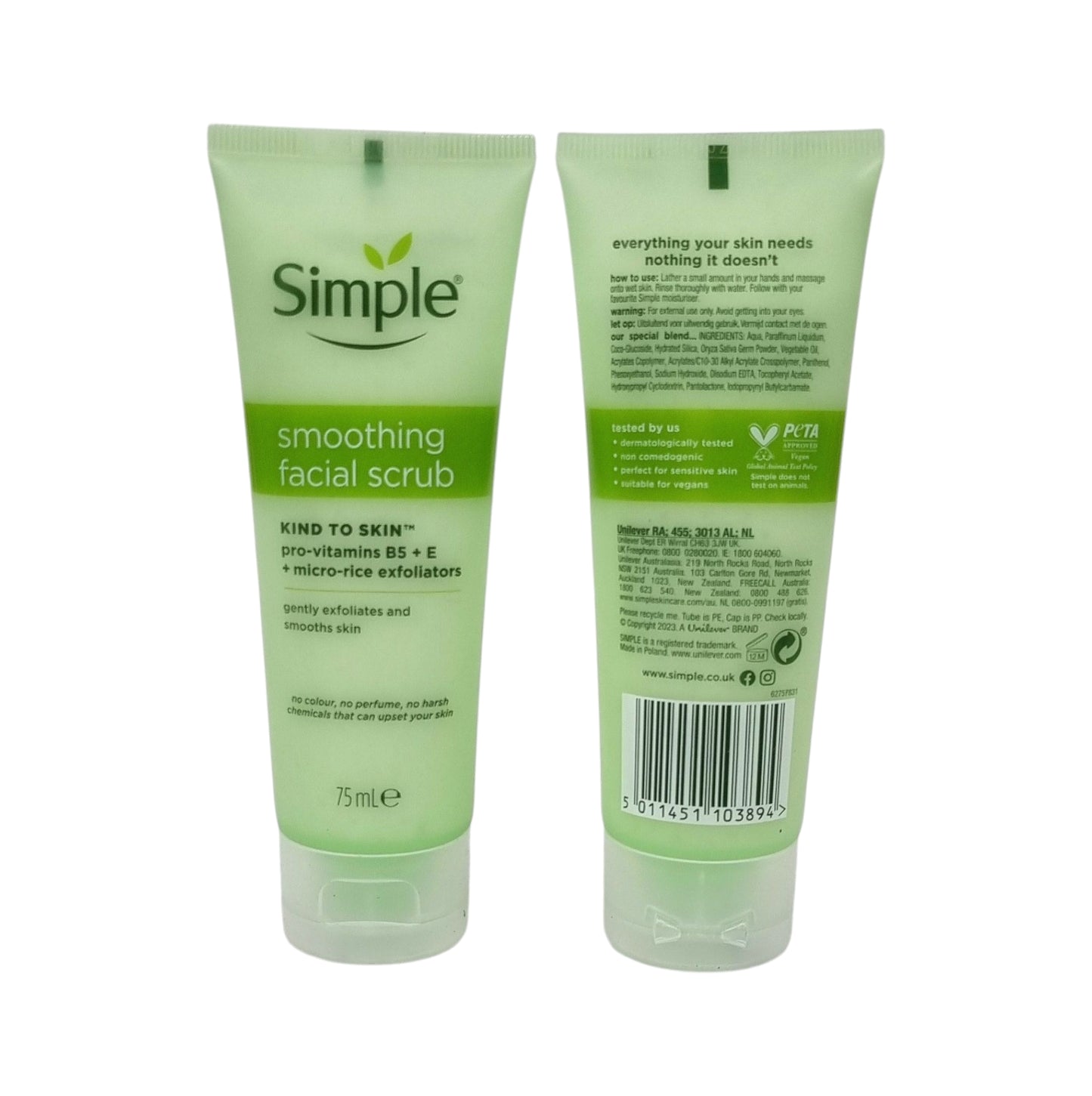 Simple Smoothing Facial Scrub 75ml