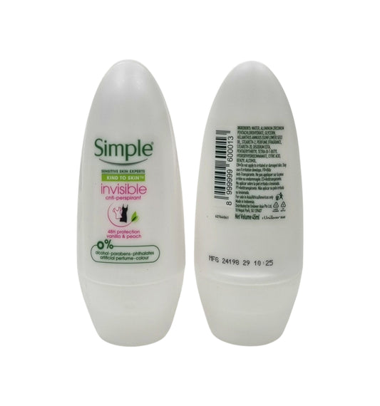 Simple Roll On Invisible 45ml