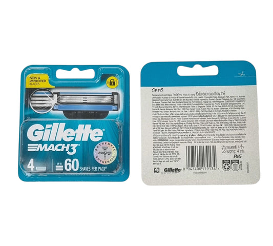 Gillette Mach3 Cartridges 4ct