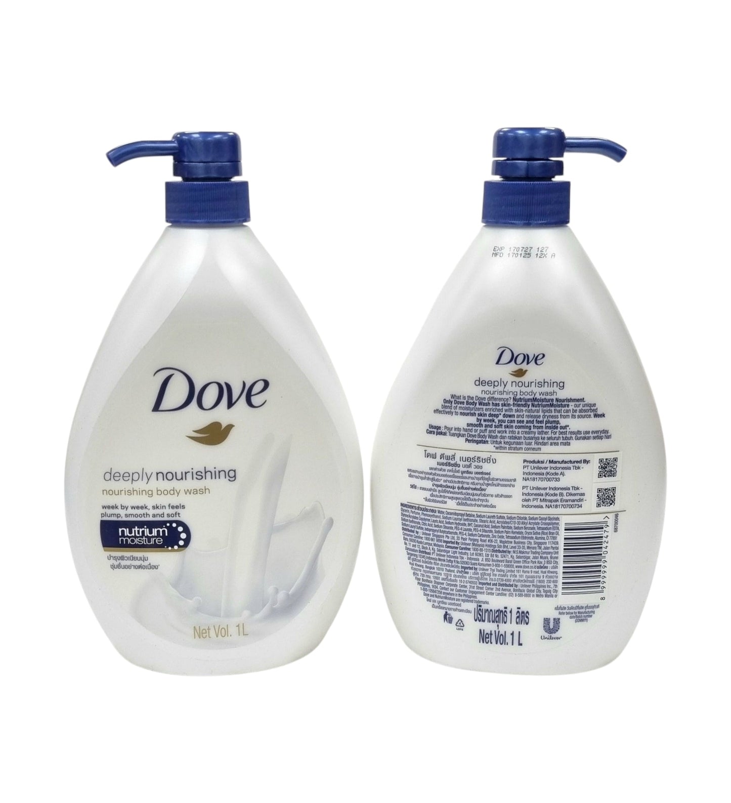 Dove Body Wash Deeply Nourishing W/Pump 1L