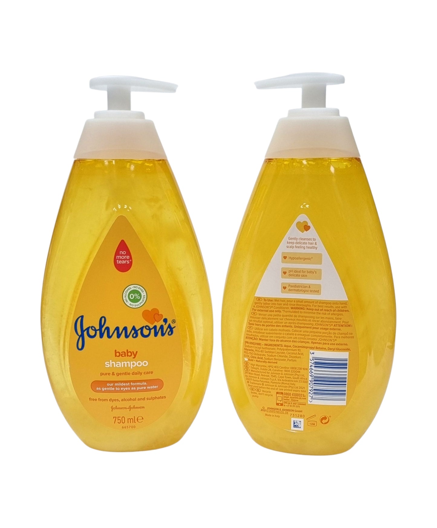 Johnson's Baby Shampoo Original W/Pump 750ml