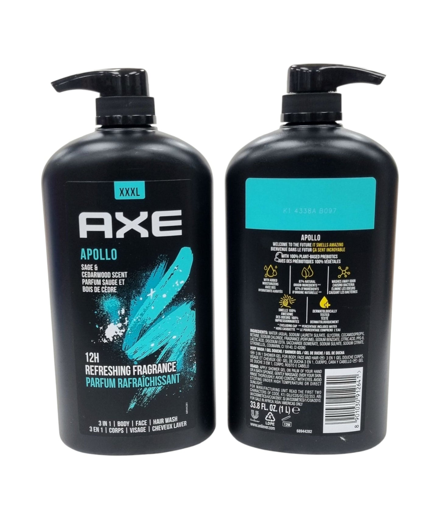 AXE Shower Gel Apollo 3 in 1 1L
