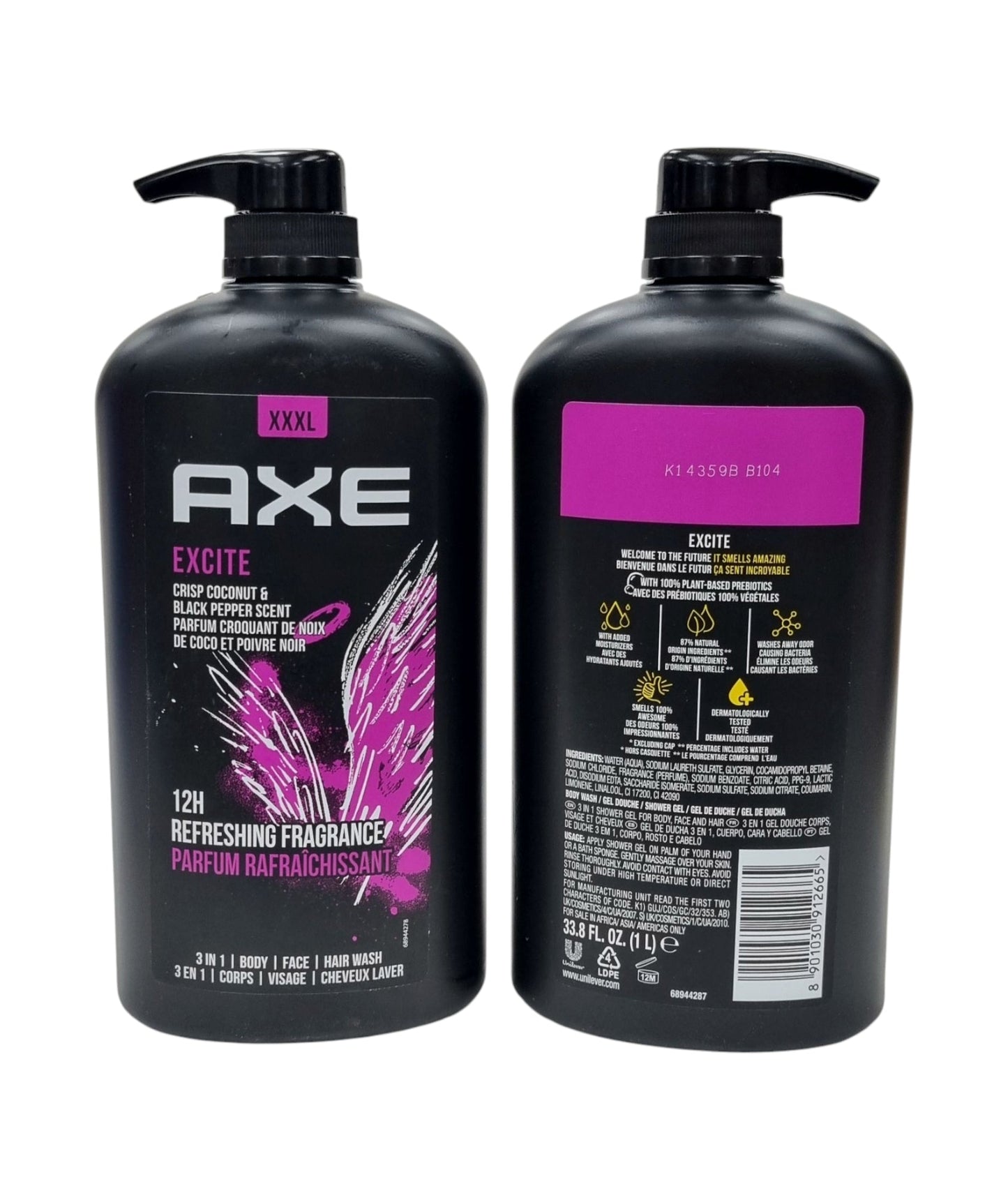 AXE Shower Gel Excite 3 in 1 1L
