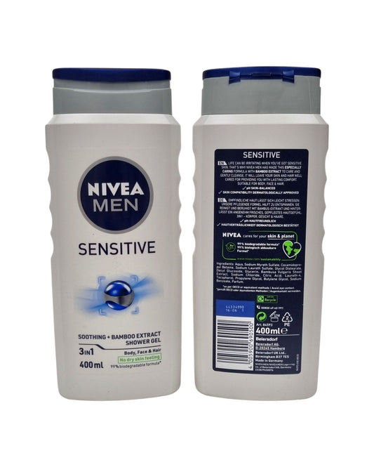 Nivea Men Body Wash Sensitive 3in1 400ml