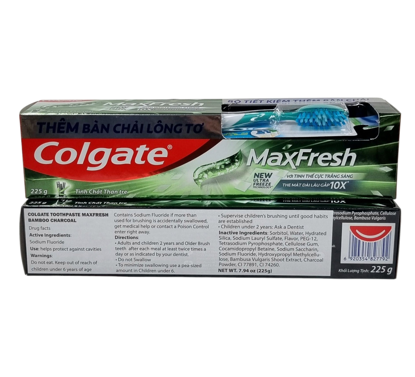 Colgate TP Maxfresh Bamboo Charcoal 225g + Free Toothbrush