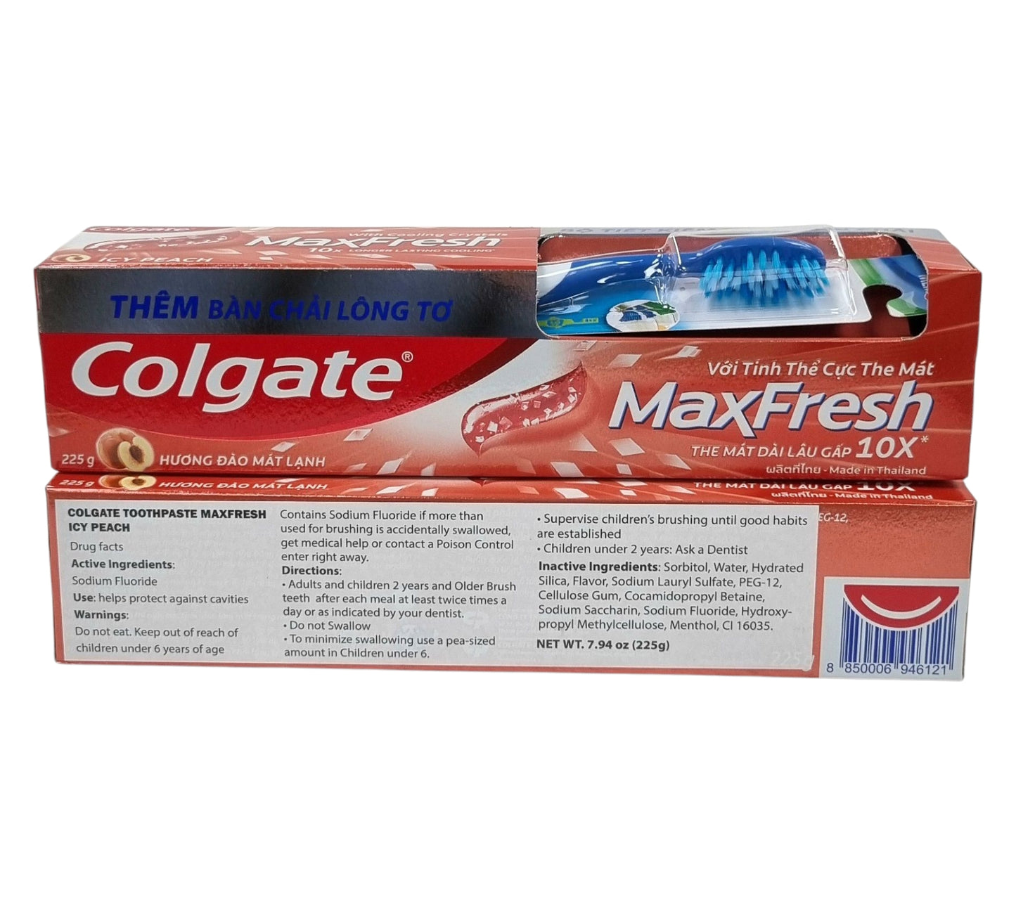 Colgate TP Maxfresh Icy Peach 225g + Free Toothbrush