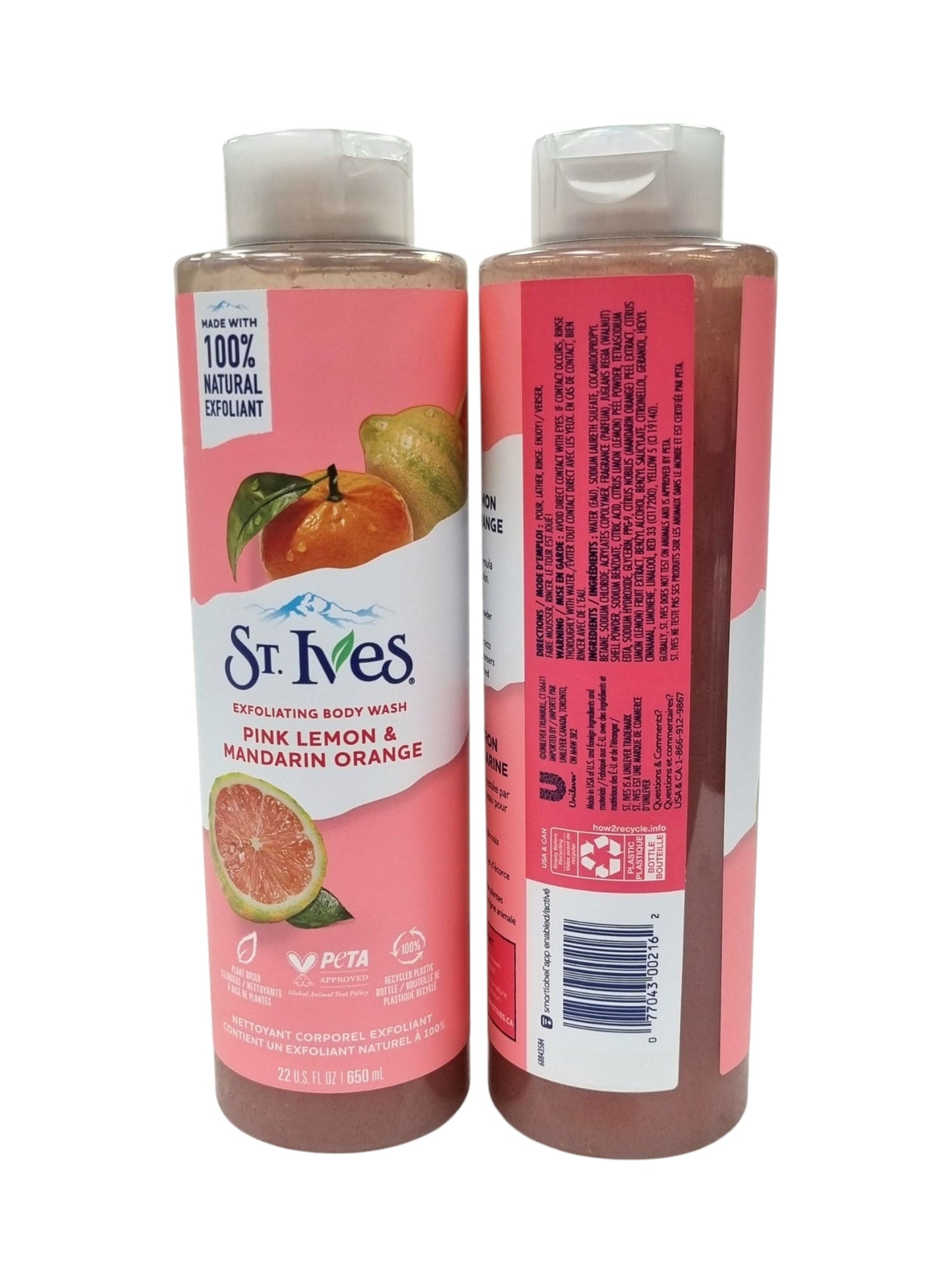 ST.Ives Body Wash Pink Lemon & Mandarin Orange 22oz(650ml)