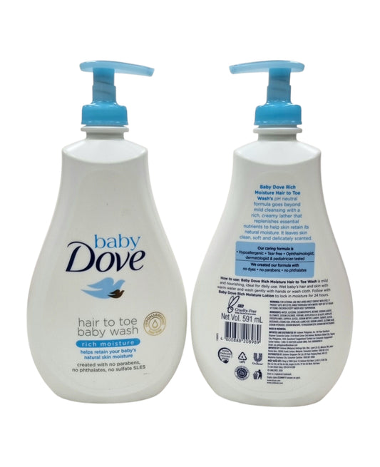 Dove Baby Hair to Toe Baby Wash - Rich Moisture 591ml