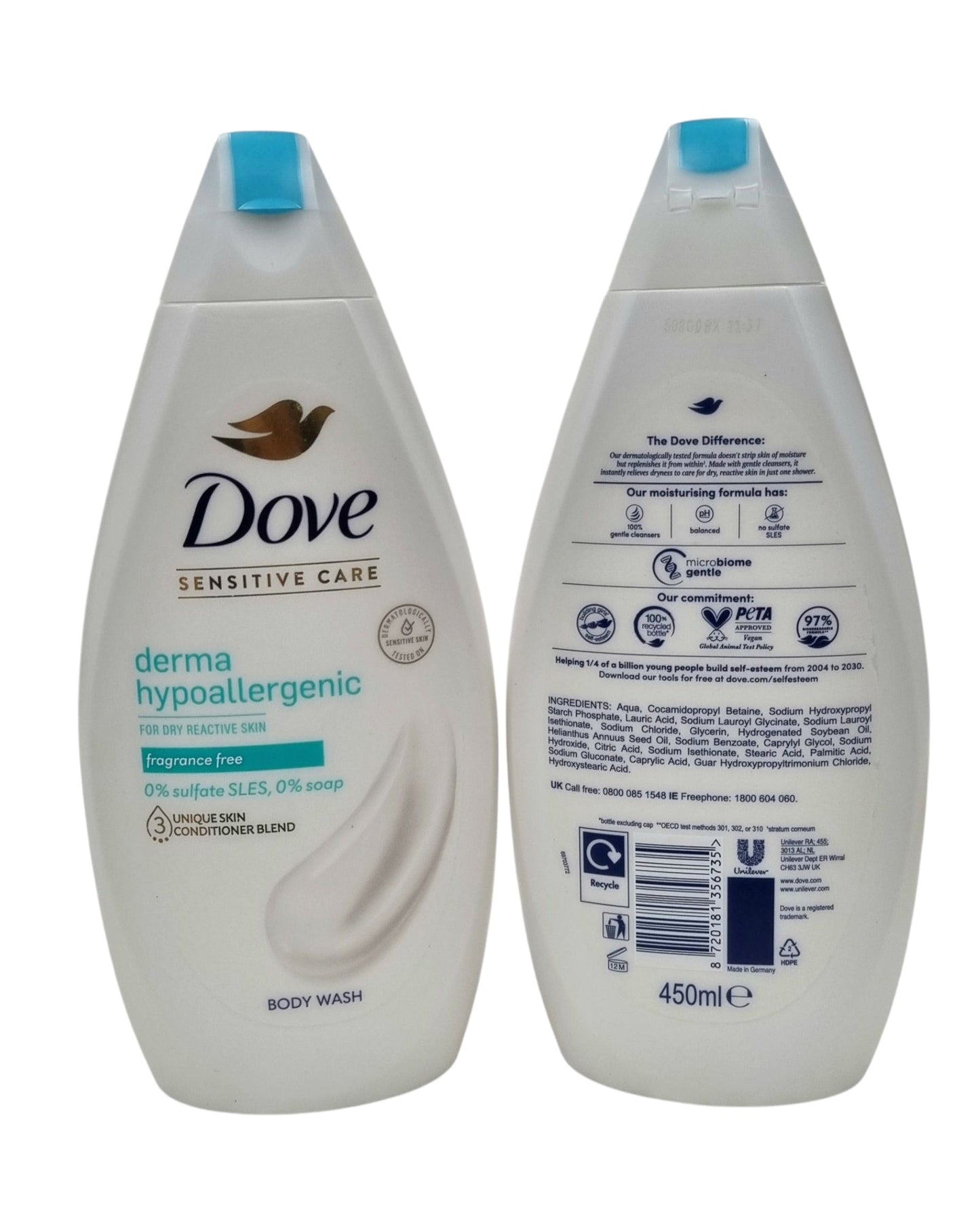Dove Shower Gel Derma Hypoallergenic 450ml